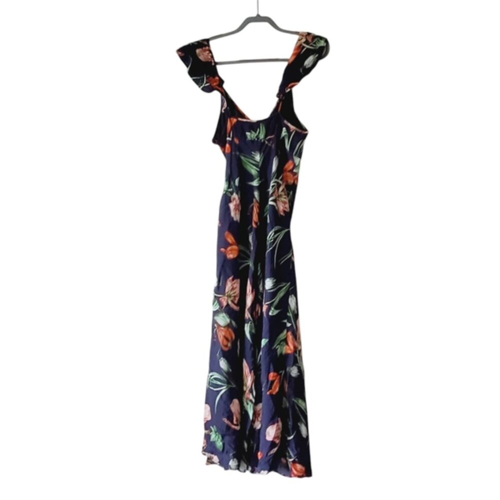 Revolve ASTR Florentina Tropical Printed Maxi Cottage Beach Dress L - Picture 2 of 8